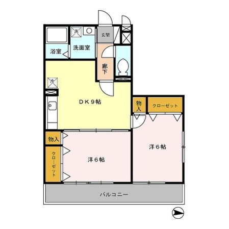 グランディールナギサワの物件間取画像